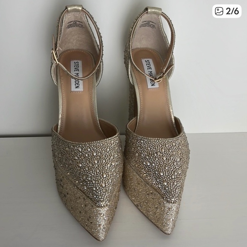 Steve Madden Sparkling Gold Heels